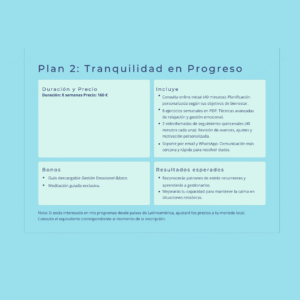 tranquilidad en progreso